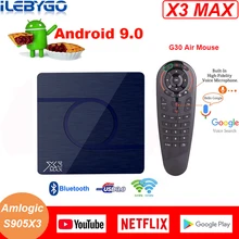 Новинка X3 MAX Android 9,0 tv box Amlogic S905X3 4 ГБ 32 ГБ 64 Гб 8K 1080P HD медиаплеер двойной wifi Netflix Google Smart tv box