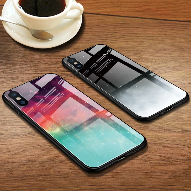 Лидер продаж Ночная звезда закаленное Стекло для Apple чехол для телефона iPhone Xs MAX7/8/6 plusxr