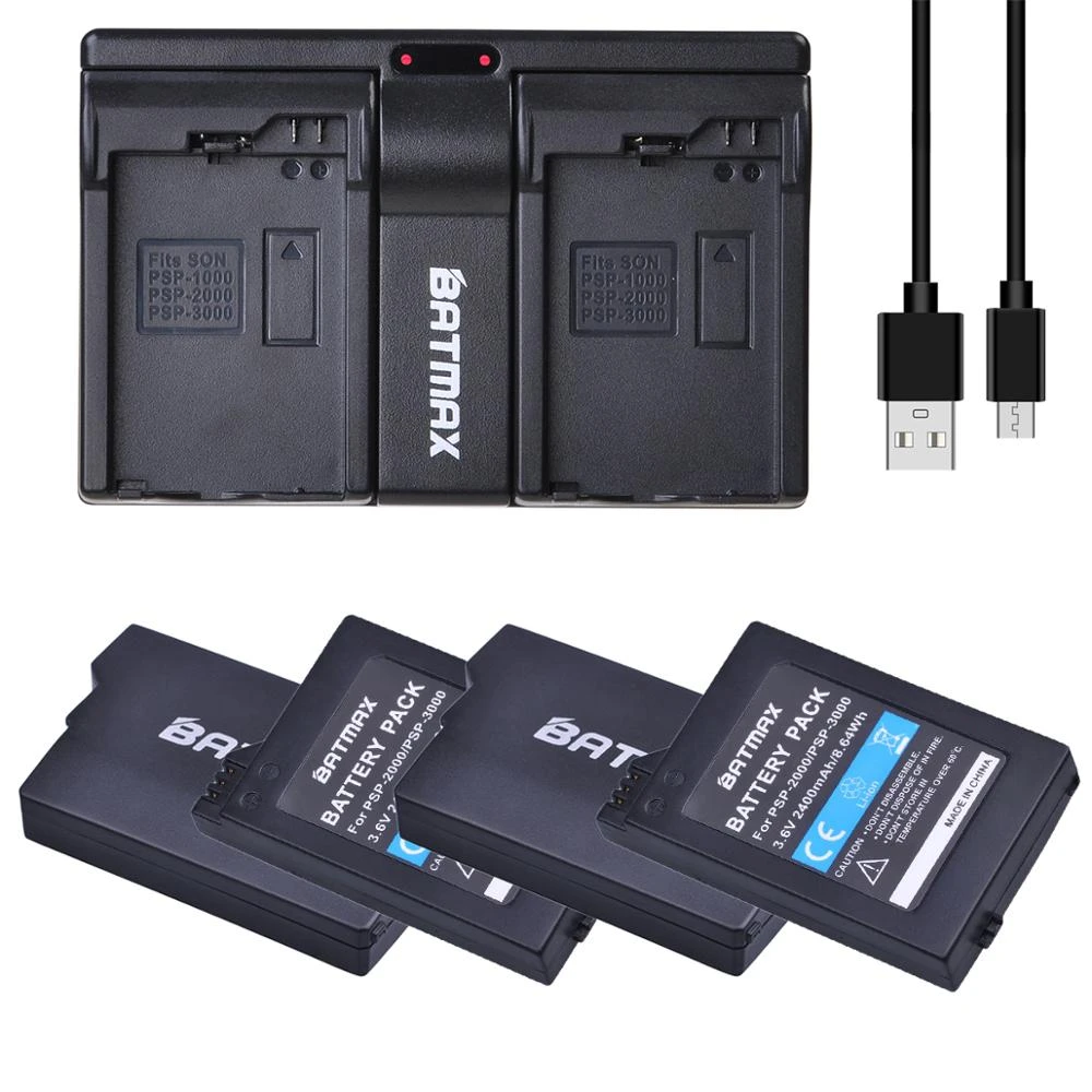 Batería de 3,6 V 2400mAh PSP PSP 2000 + cargador USB Dual para Sony PSP Slim Playstation PSP 2000 PSP Uds.|Baterías| - AliExpress