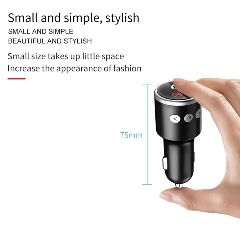 BC33 Bluetooth fm-передатчик Hands-free MP3-плеер QC3.0 USB Автомобильное зарядное устройство