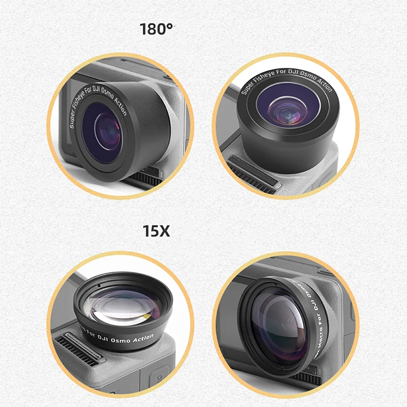 1 шт. объектив для DJI OSMO Action camera алюминиевый сплав черный 180 градусов Рыбий глаз Замена прочный