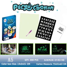 Развивающий подарок, светящаяся доска для рисования, волшебная развивающая игрушка для детей, сделай сам, прочное письмо с ручкой, Забавный флуоресцентный граффити