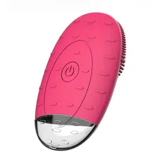 Синий силиконовый Очищающий Инструмент для лица, Очищающий сужающие поры, ультразвуковая Очищающая щетка для лица