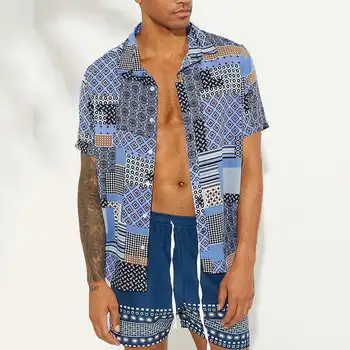 

Summer Printed Men Shirt Short Sleeve Loose Brand Beach Ethnic Camisa Masculina High Quality 2020 Casual Tops Hawaiian Shirts