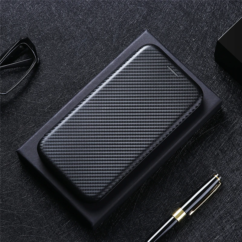 Чехол-книжка для OnePlus Nord N200 CE N10 N100 9 Pro из углеродного волокна с магнитной