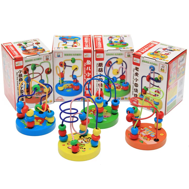 

Cartoon Pattern Wooden Hands-on Small Bead-stringing Toy Children'S Educational CHILDREN'S Early Education Toy Deficit