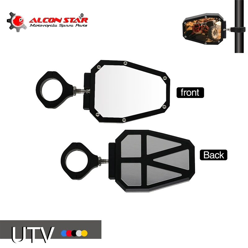 Alconstar-аксессуары для мотоциклов, регулируемое зеркало заднего вида, зеркала UTV с боковым креплением, крепление на руль, зеркала заднего вида