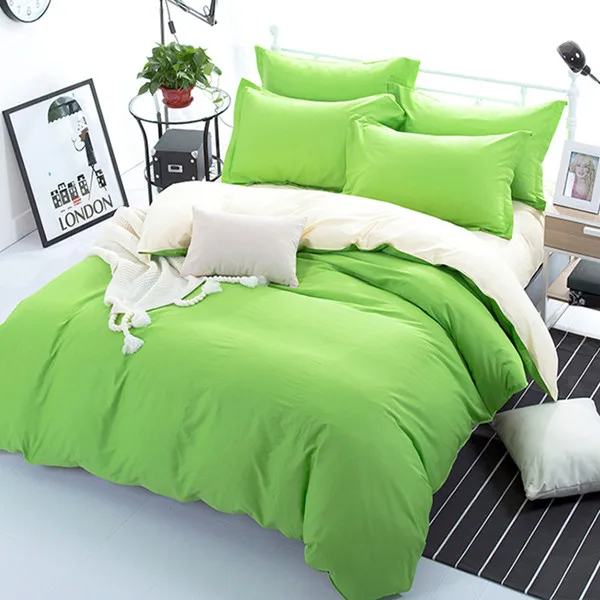 11 green beige 50 пододеяльник из хлопка желтого цвета, гладкая простынь, простыня, наволочки для детей и взрослых, XF642-3 для спальни - Цвет: 11 green beige