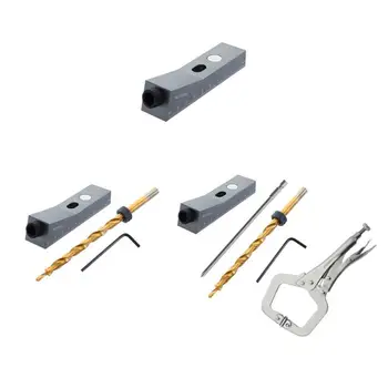 

Hole Punch Jig Tool Wood Dowelling Self Centering Drill Guide Pocket Hole Jig Puncher Locator Woodworking Tool