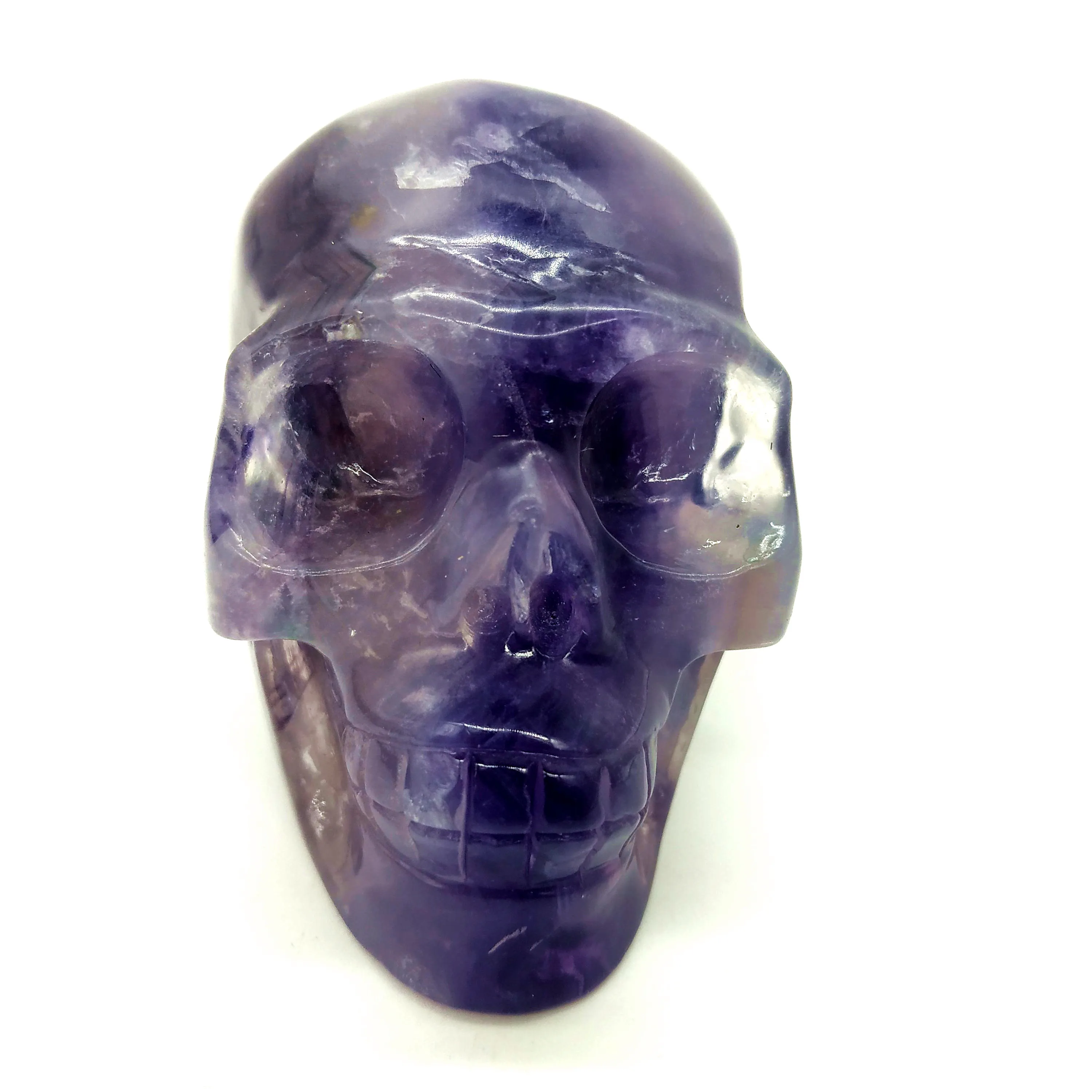 800-1000 г Большой Череп натуральный кристалл черепа Высокое качество Пикассо яшма череп для исцеления - Цвет: fluorite