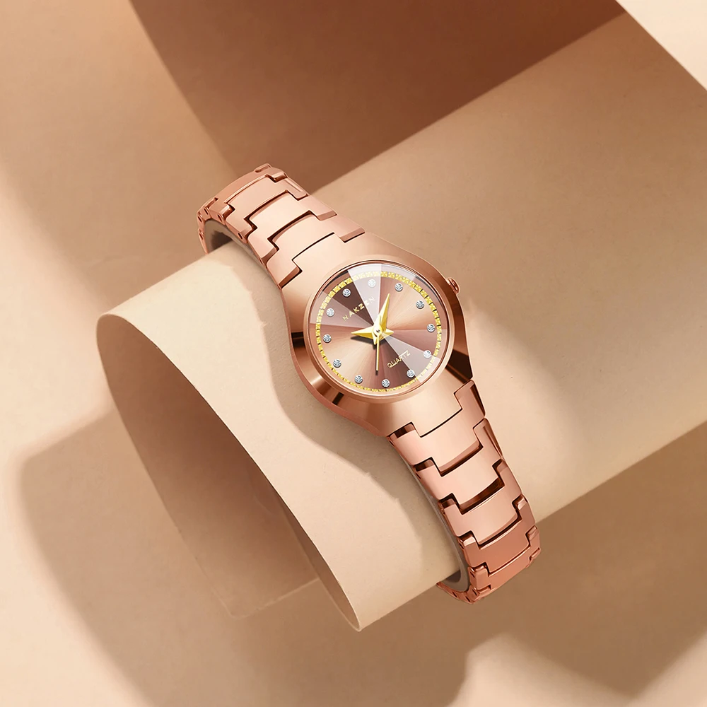 

NAKZEN Classic Women Watches Generous Ladies Elegant Watch Waterproof Tungsten Steel Wristwatch New Year Gift Watch For Girls