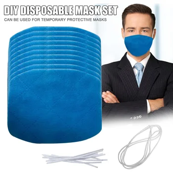 

New Style 10Pcs DIY Mask Set Homemade Disposable Mask Material with Elastic Band TY53