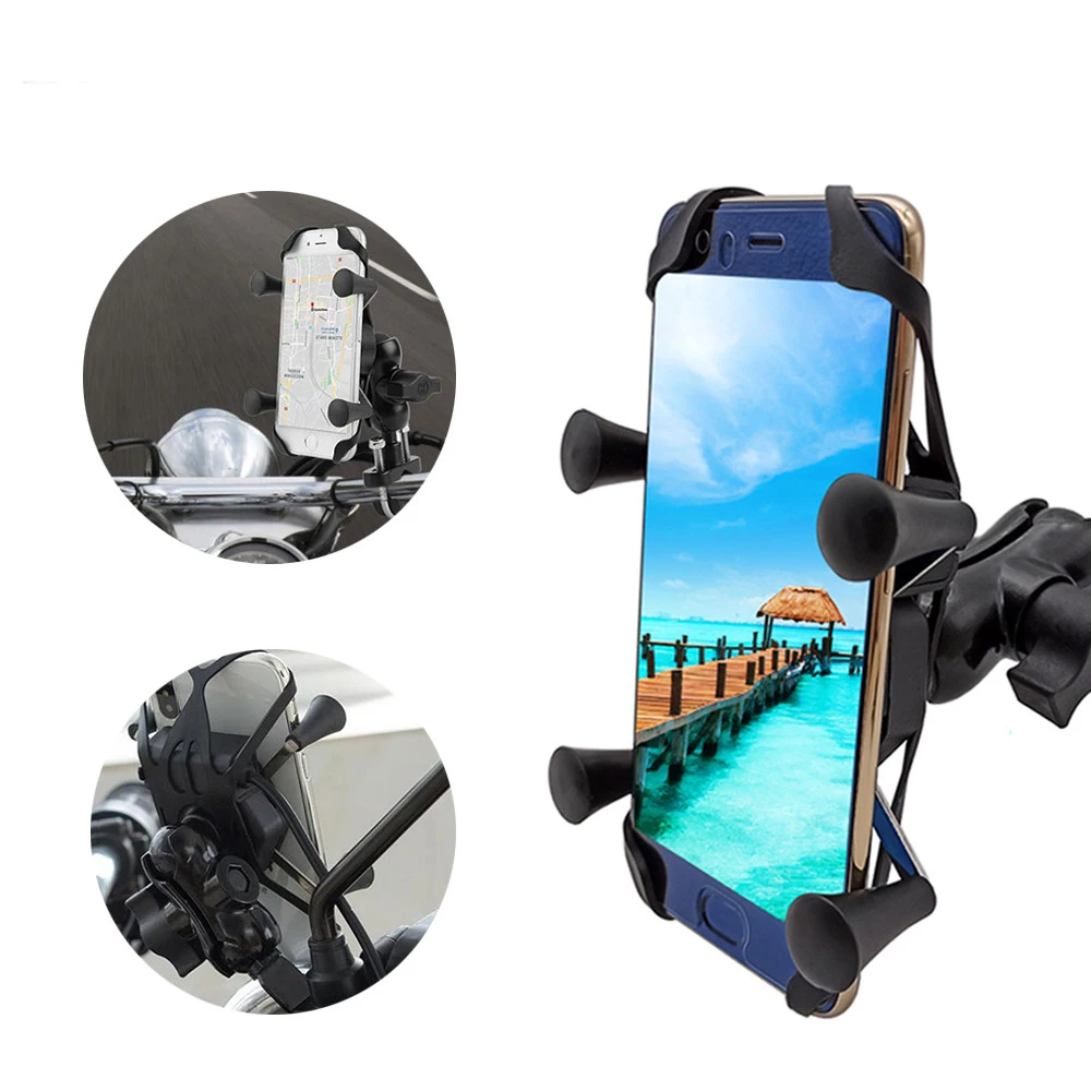 

For Honda CRF250M CRF1000L crf 250 l M CRF250L SL230 XR230 Motorcycle Mobile Phone Stand Holder With USB Charger 360 Rotatable