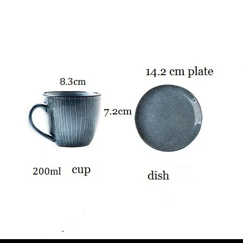 NIMITIME японский стиль ретро кофейная чашка набор послеобеденный чай для завтрака домашняя кружка посуда для напитков - Цвет: Cup And Saucer
