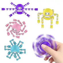 

Face Spin Top Kids DIY Deformable Stress Relief Toy Fingertip Spin Top Transformable Creative Mechanical Gyro Toy for Kids