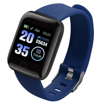 

116 PLUS Color Screen Smart Watch Heart Rate Blood Pressure Waterproof Fitness Tracking Watch ND998