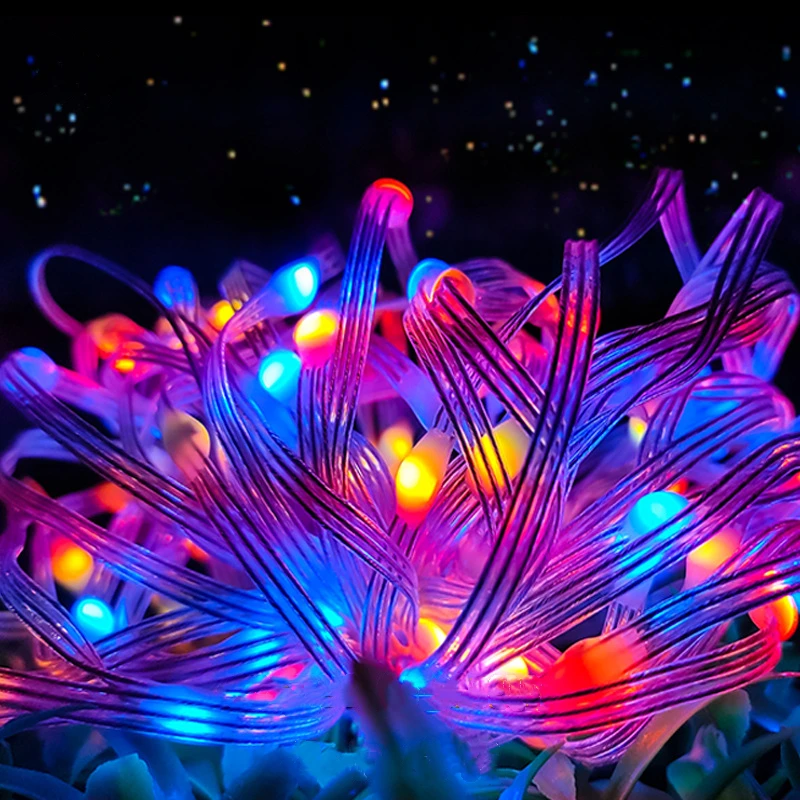 Светодиодная гирлянда на новый год 2022 светодиодная RGB Гирлянда с лампочками