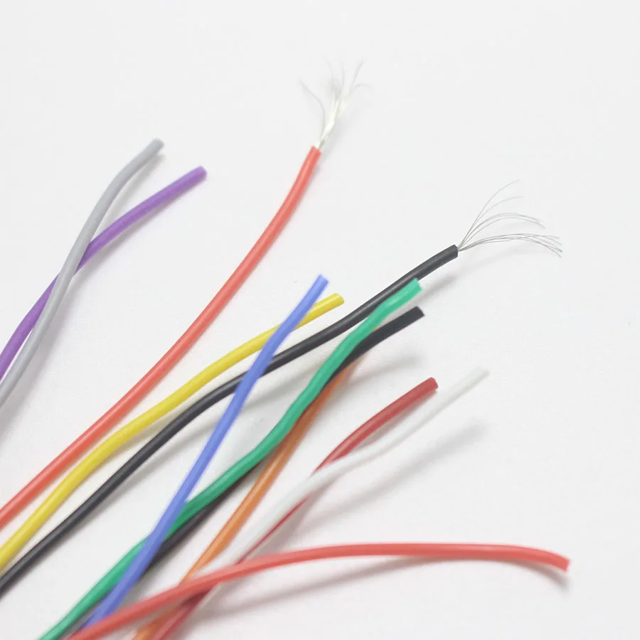 Термостойкий силиконовый провод 12AWG 13 14 15 16 17 18 20 22 24 26 28 30 AWG высокая температура 200