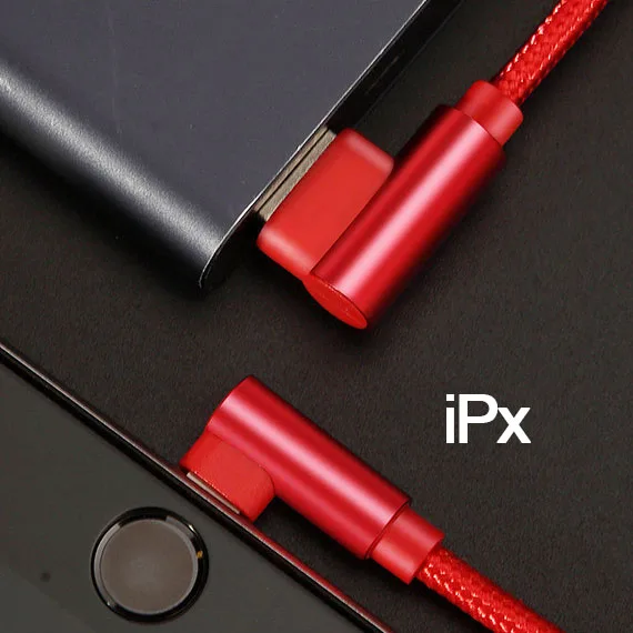 Вы первый кабель Micro USB type-c 90 градусов для iPhone шнур для зарядки type C кабель 1 м/2 м Usb-c кабель для samsung huawei Xiaomi - Цвет: Red iPhone
