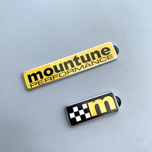 Yellow M Badge Emblem Label Bar for Ford Fiesta Mountune Performance Flag Logo Car Styling Refitting ST Upgrade Trunk Sticker