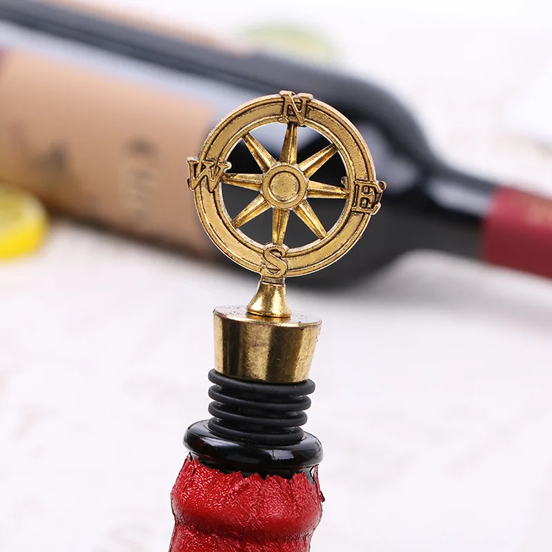Metal Wine Bottle Stoppers, Travel Themed, Wedding Guests Gift, Stopper Compass, Wedding Souvenirs, Wine Accessories