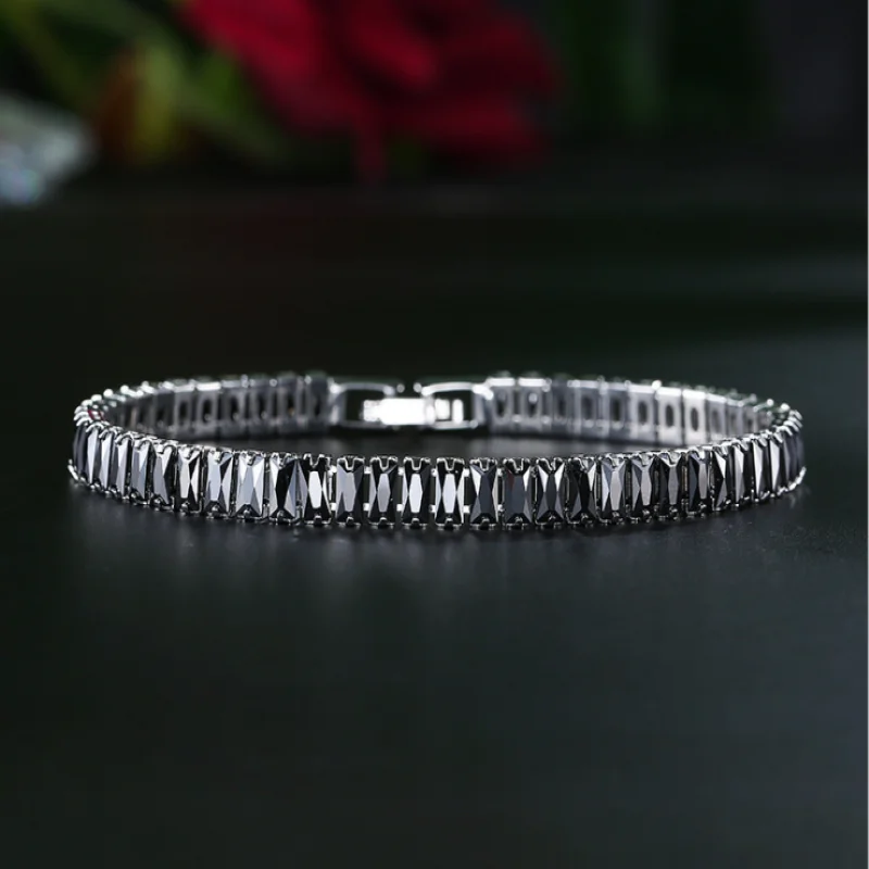 Ретро Циркон пистолет черный браслет тренд дикий женский браслет