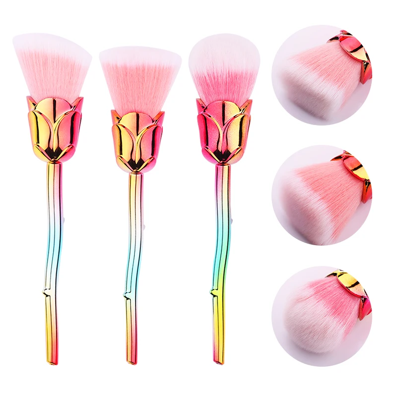 1 шт. кисти для ногтей Pinceau Maquillage Loving Heart Rose flossom узоры тени век Кисть DIY макияжа |