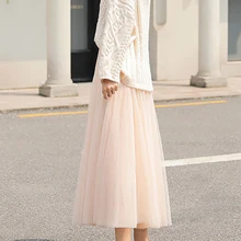 5 цветов, Женская плиссированная юбка, Милая Кружевная юбка, элегантная женская юбка до середины икры