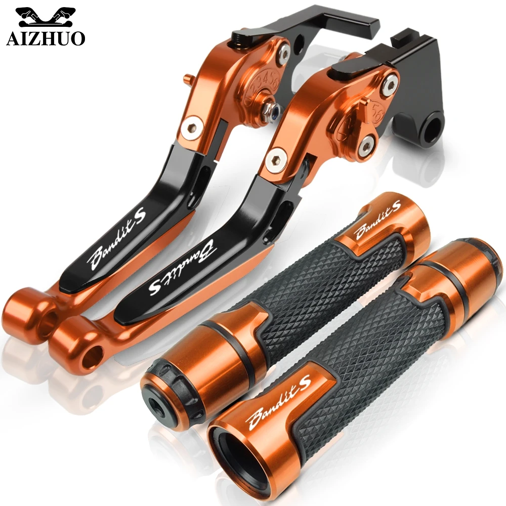 orange2 Мотоцикл Складные тормоза сцепления Рычаги ручки для SUZUKI GSF1200 BANDIT 2001-2006 GSF1250 BANDIT 2007- GSF 1200 - Цвет: orange2