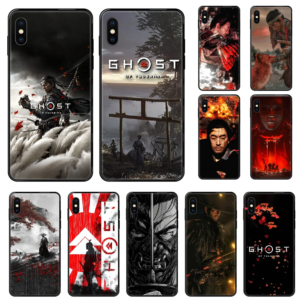 

Game Ghost of Tsushima Phone case For iphone 4 4s 5 5S SE 5C 6 6S 7 8 plus X XS XR 11 PRO MAX 2020 black pretty coque trend