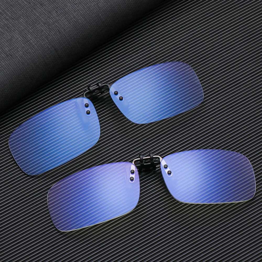 

Qutzzmnd Women Men Anti Blue Light Glass Clear Eyeglasses Flat Glasses Black Eyeglass Without Frame Eye Glasses With Clip