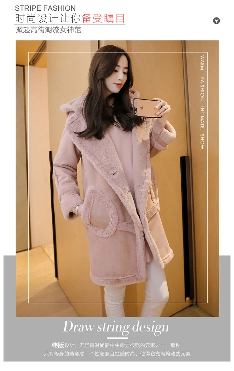 Lambs Wool Coat Female Winter New Products Korean-style Students Trend Loose Thick Warm Suede Cotton-padded Coat