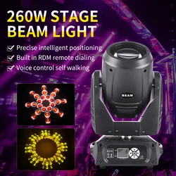 Projecteur de lumière à tête mobile 260w DMX Lyre, éclairage de scène à tête mobile pour DJ Disco fête Club 