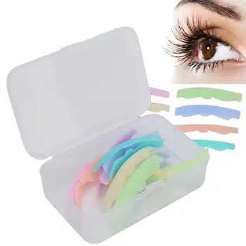

Professional Silicone Eyelash Perming Pad Silicone Eyelashes Curler Rods Lashes Lift Shield Tool 8 Pairs(2 shapes and 8 colors)