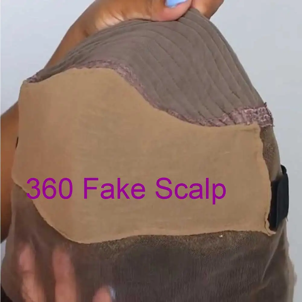Fake Scalp Wig Предварительно сорванный прямой 360 поддельные волосы головы парик бразильский Remy Невидимый парик шнурка для черных женщин Atina - Цвет: Fake Scalp Wig