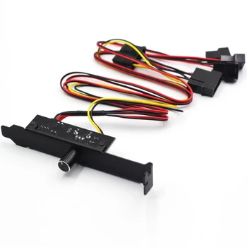 

Chassis Fan Speed Controller PCI Bit Fan Controller Hub Desktop Computer Fan Speed Controller Supports 3 / 4Pin
