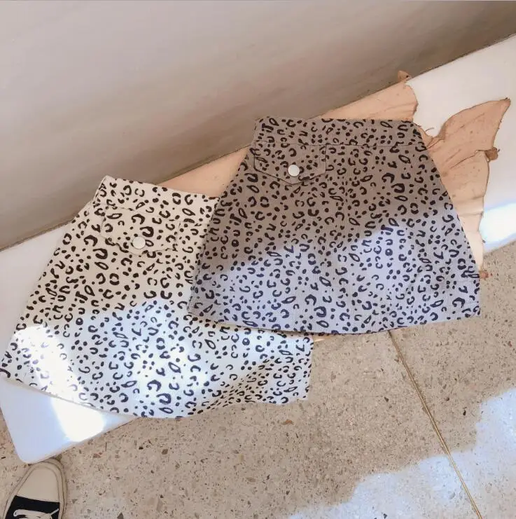 

2019 new wholesale girls leopard skirt autumn fashion girls skirts 2-7 years HX212