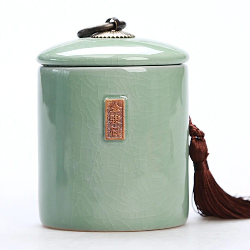 Фарфоровая герметичная керамическая чайная банка, жестяная емкость для хранения фиолетового песка Ruyao Pu'er чай с большим размером чайника - Цвет: B3