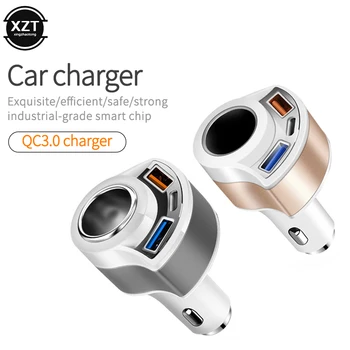 

Cigarette Lighter W Dual USB/Type-C 4-In-1 Car Charger for Xiaomi Redmi Note Pro Smart Mobile Cell Phone Car Charger Accessories