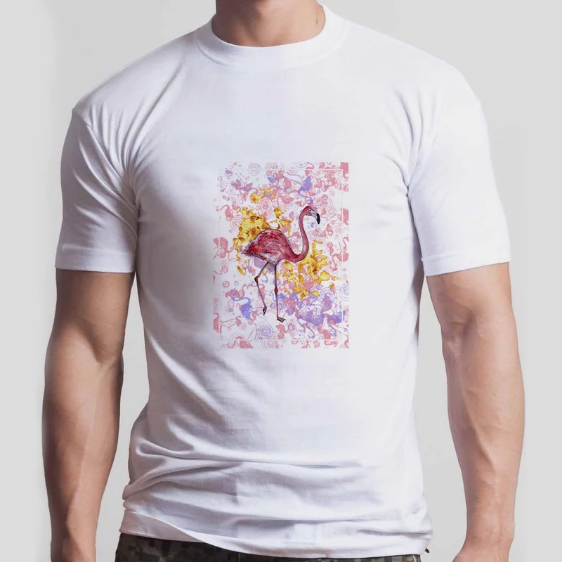

Kawaii Flamingo Art Great T Shirt Men 100% Cotton High Quality Tshirt Unisex Summer Cool Tee Shirt Homme Streetwear Tshirt