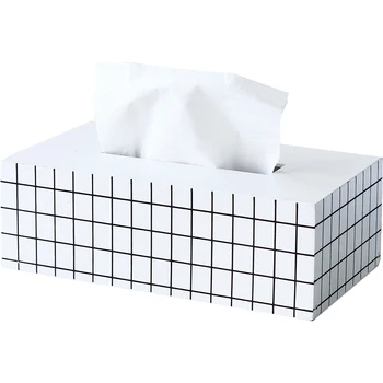 

Nordic Wooden Tissue Box Holder for Living Room Cute Modern House Tissue Box European Style White Rectangle Paper Holder LL50TB