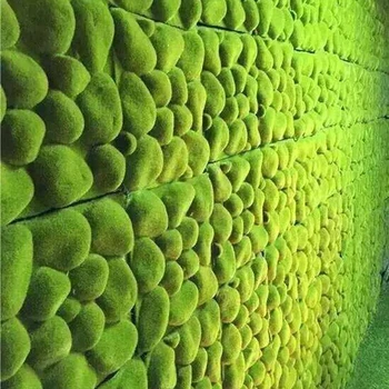 

1 Pcs Indoor Green Artificial Lawns Turf Stone Shape Moss Grass Mat For Home Decor Soft And Comfortable