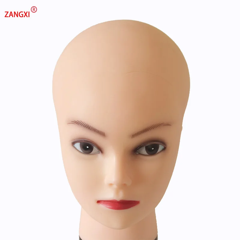 55cm Bald Mannequin Head With Clamp Cosmetology Manikin Head For Makeup Practice Female Maniqui Head For Wig Making Hat Display