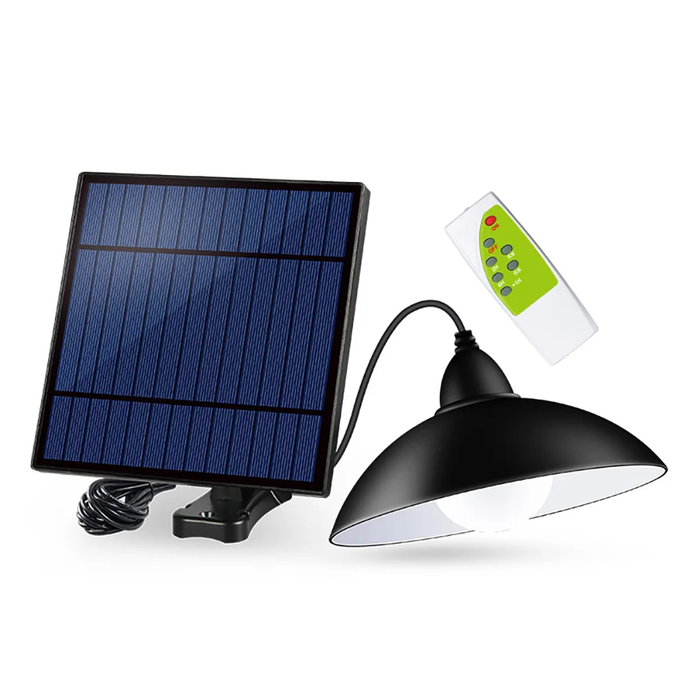 

Single head Solar Pendant Light Outdoor Indoor Solar Lamp With remote control Warm White/White Lighting For Camping Home Garden