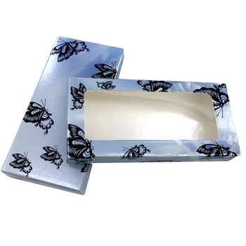 

NEW 10pcs butterfly Eyelash Packaging Box Wholesale Lashes Boxes Empty Eyelash Package Boxes Case 8-25mm Lashes Rectangle Box