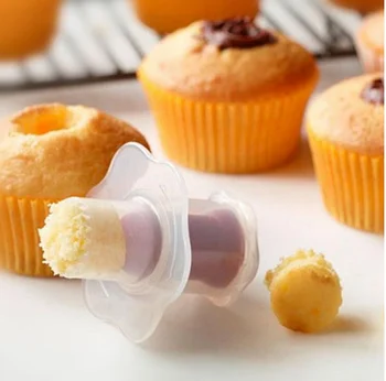 

DIY 2PCS Plastic Cupcake Corer Plunger Circle Cutter Core Remover Muffin Cake Decorating Tools Baking Pastry Accessories