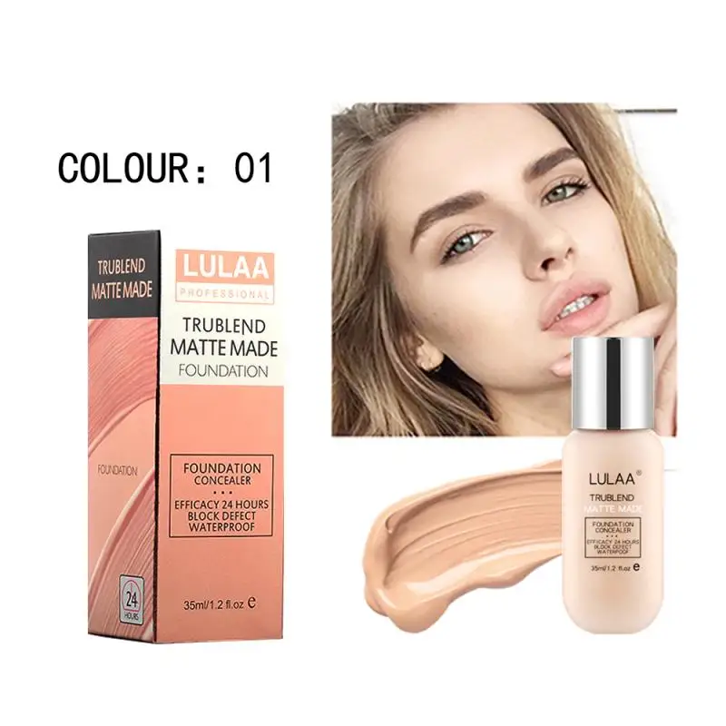 Beauty 35ml Liquid Foundation Soft Matte Long Wear Oil Control Concealer Face Cream Fashion Women Makeup TSLM2 |