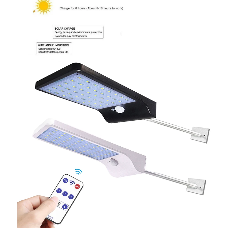 

remote 48/36 LED 3 Modes Motion Sensor Waterproof Outdoor Solar Power Garden Light Energy Saving Courtyard street Wall l