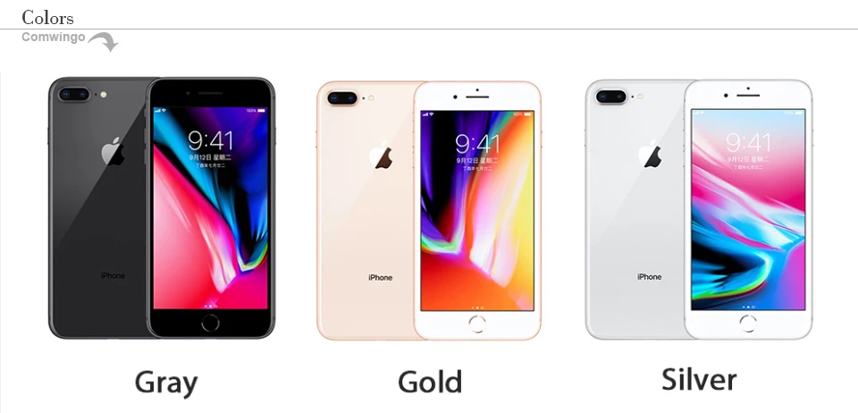 Apple iphone 8, iphone 8 plus, 2 Гб ОЗУ, 64 ГБ/256 ГБ, шестиядерный процессор, IOS, 3D Touch ID, LTE, 4,7 МП камера, дюймов, Apple, отпечаток пальца