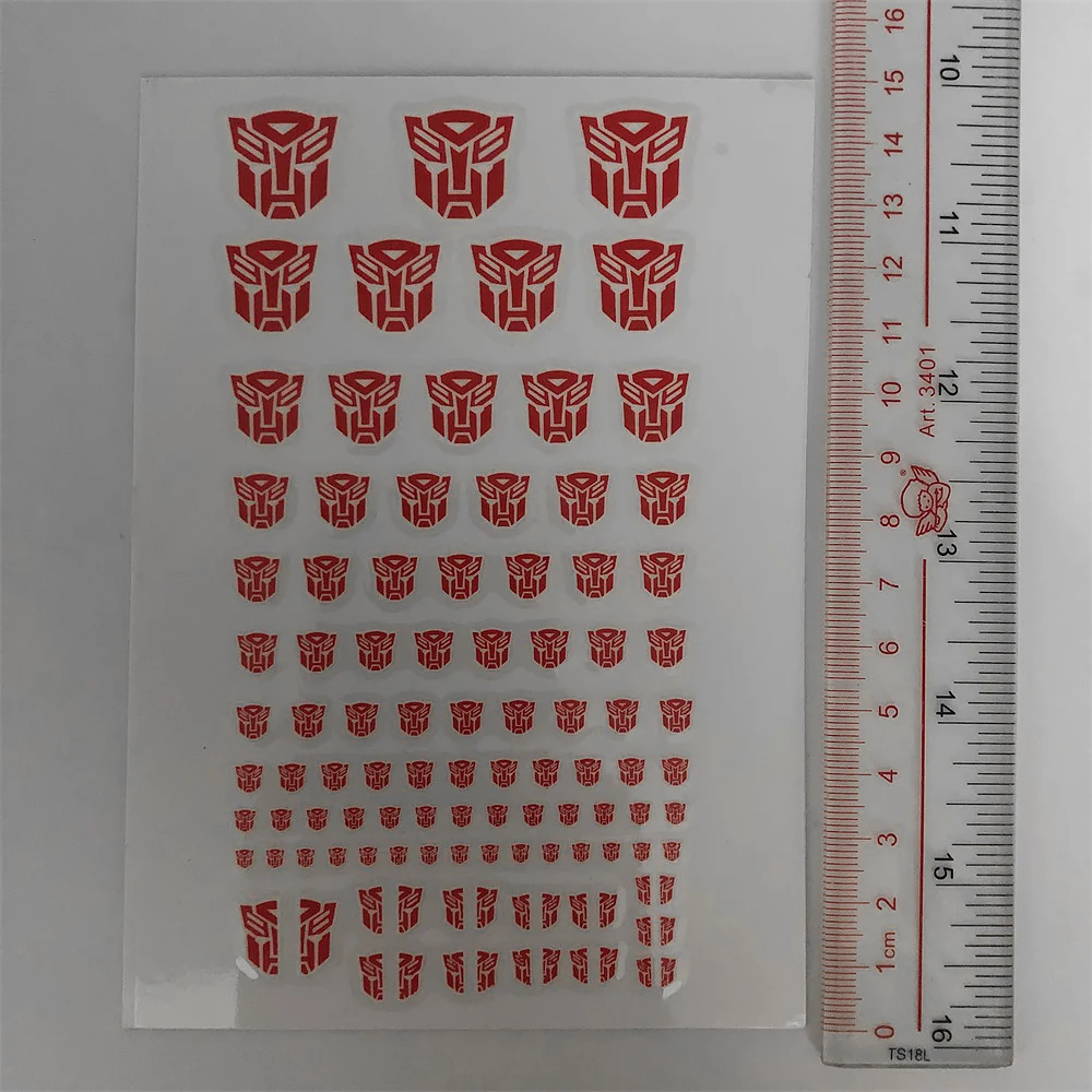 Reviews of Transformers Symbol Battle Damaged Sticker Set of 4 w/ White  Background 2.0 Version, image size:1000x1000